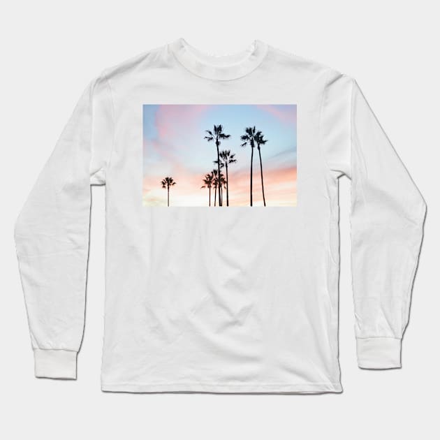 Tropical Palm Tree Sunset Long Sleeve T-Shirt by NewburyBoutique